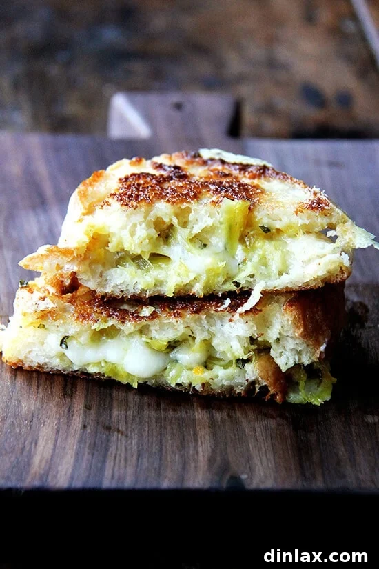 Spiced Apple Chutney Grilled Sandwich 2 Wisconsin smoked gouda, with its nutty, buttery intensity, is one that can hold its own against this flavorful chutney, and the two make a great match in this smoked gouda grilled cheese sandwich. Here I’ve used one of my favorite techniques for making grilled cheese sandwiches. The technique calls for browning one surface of each slice of bread on the stovetop, tops each untoasted half with cheese, then finishes the melting process in the oven. // alexandracooks.com