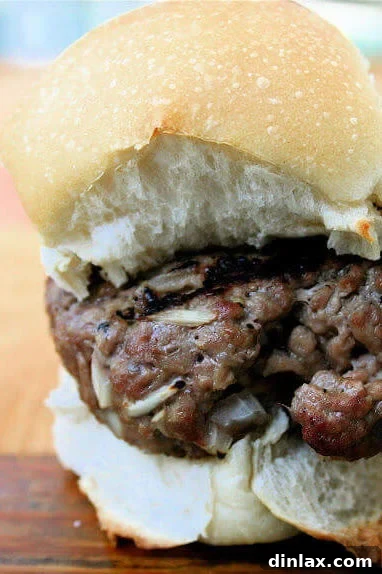 Grilled grass-fed beef burger ready to eat