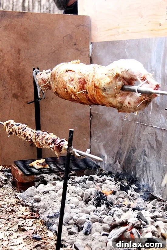 Experience the vibrant traditions of Greek Easter: from dyeing vibrant red eggs for tsougrisma, preparing kokoretsi, to slow-roasting a whole lamb on the spit. A journey into family, food, and centuries-old customs. // alexandracooks.com