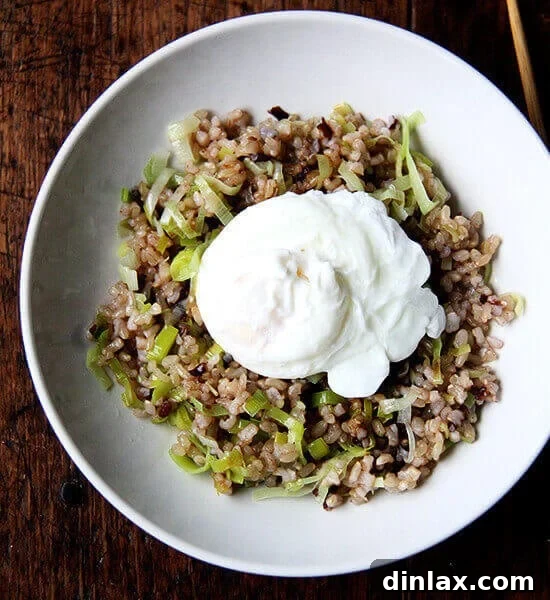 Ginger Fried Rice with Poached Egg