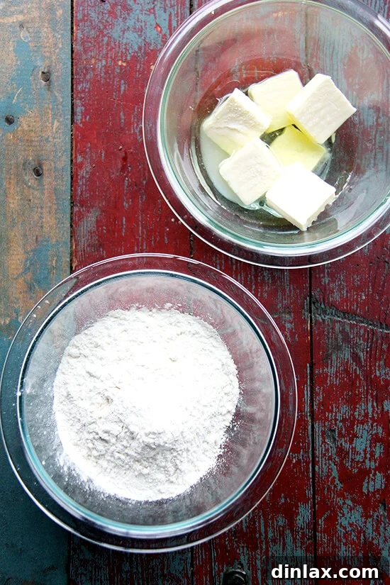 Ingredients for the no-fuss tart shell before baking.