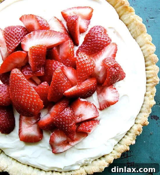 Close-up of the delicious Strawberry Mascarpone Tart, ready to serve.