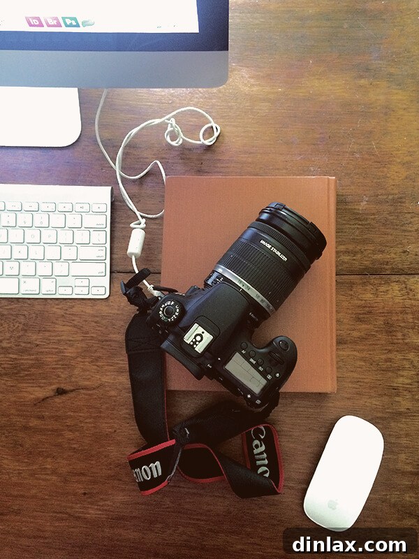 Professional camera equipment for stunning food photography.