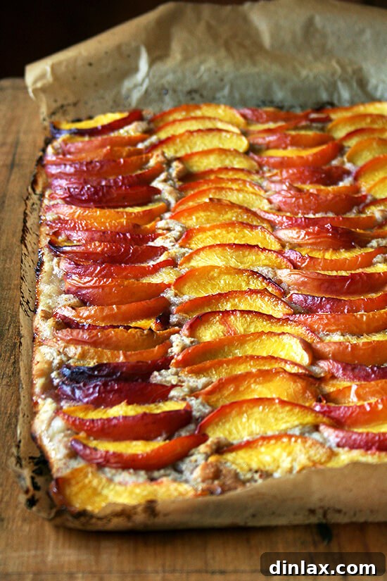 Elegant Peach Frangipane Tart