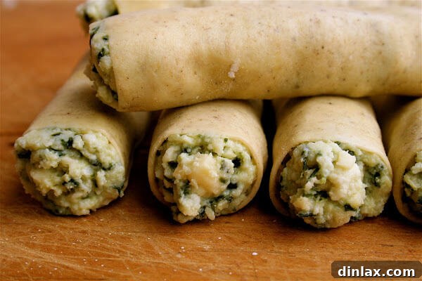 Orange Coast Magazine Spotlights Delaneys Cannelloni 6 Five pieces of cooked cannelloni arranged neatly on a plate, showcasing the golden baked top