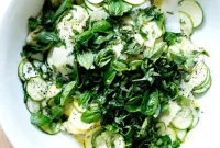 Shaved Summer Squash Salad with Zesty Lemon, Pecorino, and Garden Herbs