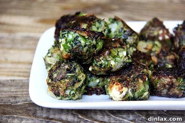 Crispy Green Garden Bites 3 fried greens meatless balls