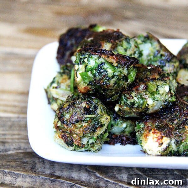 Fried Green Meatless Balls