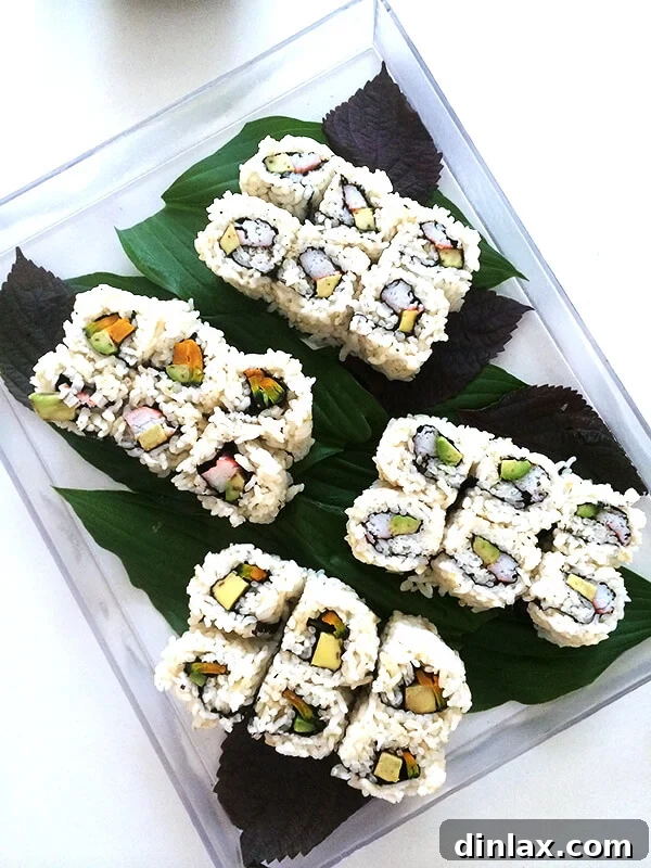 Homemade Granola Bars for Back-to-School 5 A delicious tray of fresh sushi, presented with a festive sparkler.