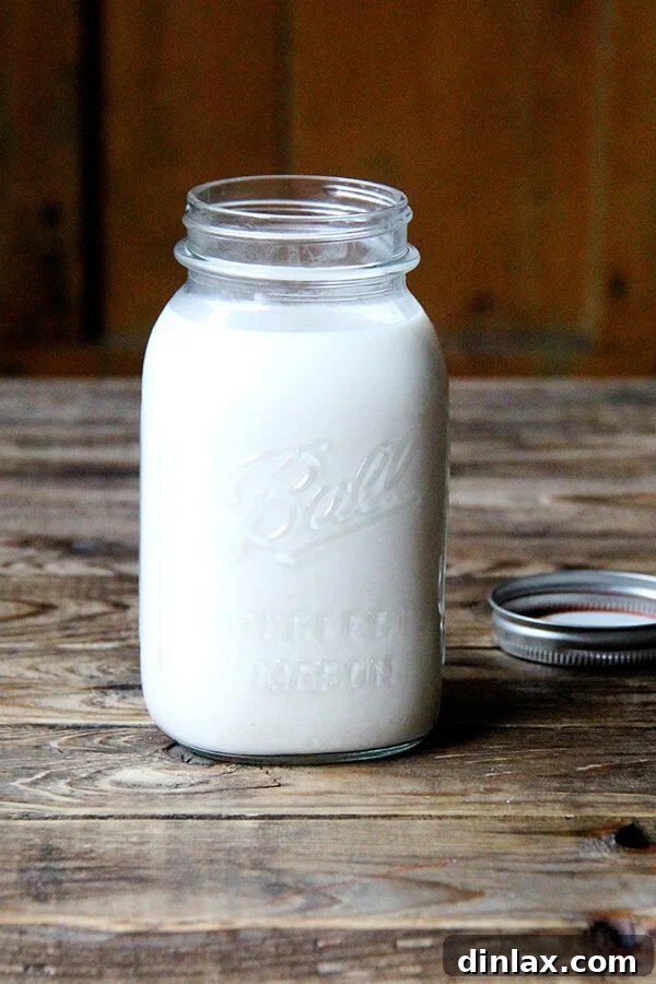 Homemade Cashew Milk in a Glass Bottle - A Delicious Plant-Based Alternative