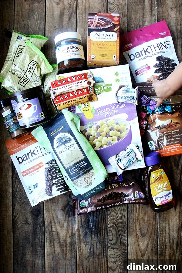 A vibrant selection of high-quality Fair Trade products included in the giveaway, highlighting the diversity and ethical sourcing of goods from various brand partners.