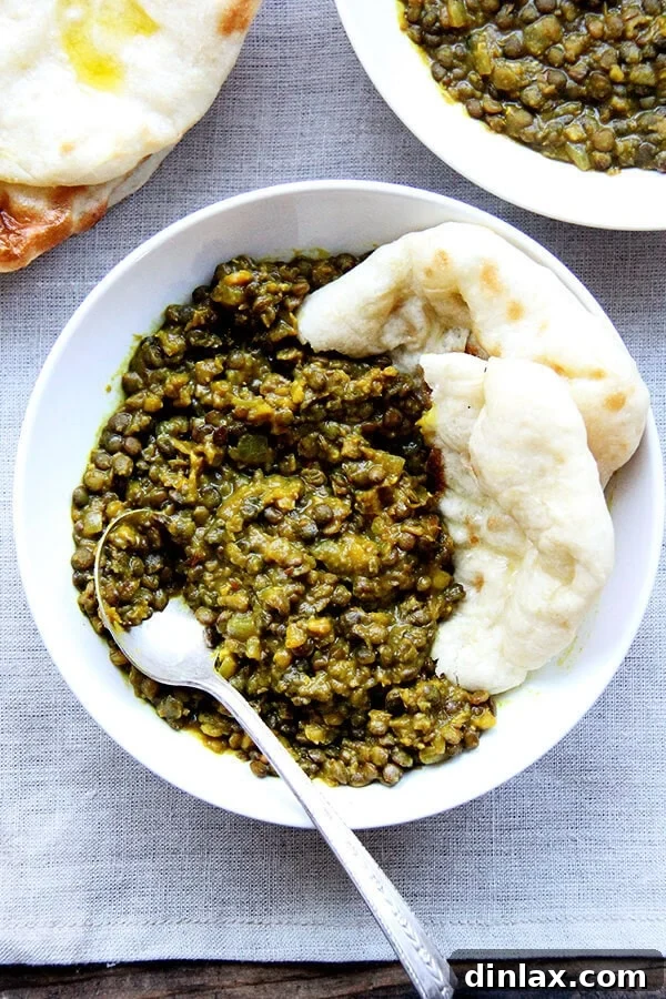 This delicious and easy two-lentil dal is a hearty, flavorful dish perfect for any meal. It features a unique blend of creamy and chunky textures, thanks to a thoughtful mix of lentils and aromatic spices like cumin, coriander, fennel, turmeric, and red pepper flakes. Simple to prepare, it promises a satisfying and comforting experience at your table. // alexandracooks.com