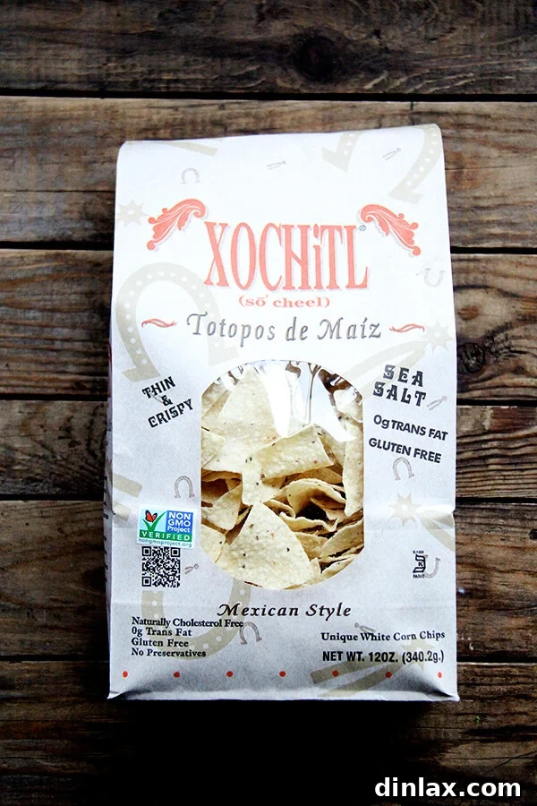 A bag of Xochitl tortilla chips, perfect for serving with salsa.