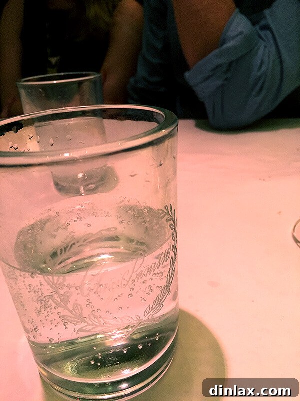 Cookbook Shoot Secrets and Bay Area Food Finds 29 A close-up of a simple water glass on a table, hinting at a visit to the iconic Chez Panisse restaurant.