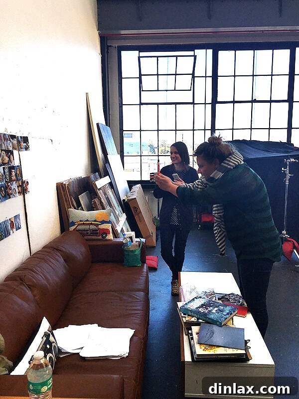 Cookbook Shoot Secrets and Bay Area Food Finds 9 Eva Kolenko, the photographer, and Stephanie Huntwork, the art director from Clarkson Potter, reviewing images and discussing creative directions.