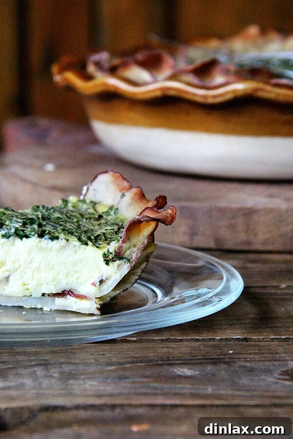 A beautiful, herb-infused potato-crusted quiche from Tartine, ready to be served after cooling.
