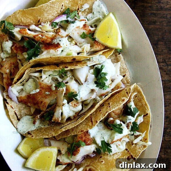 skillet-grilled fish tacos