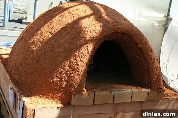 A close-up of the opening of an adobe oven, hinting at the intense heat and unique cooking capabilities within.