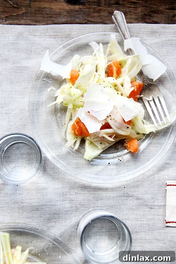 Roman Semolina Gnocchi Bake 9 A beautifully composed fennel and Cara Cara orange salad, dressed and ready to be served as a light counterpoint to the gnocchi.