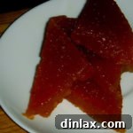 Cleaned and chopped quince in a bowl