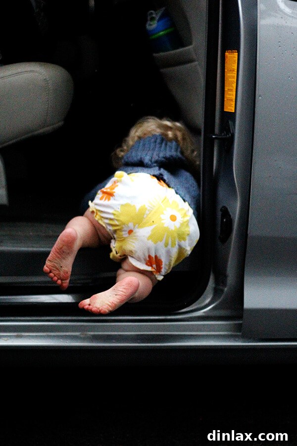 Tig on the go Tig's cute little bum captured as she moves around, a candid and endearing moment from the family trip.