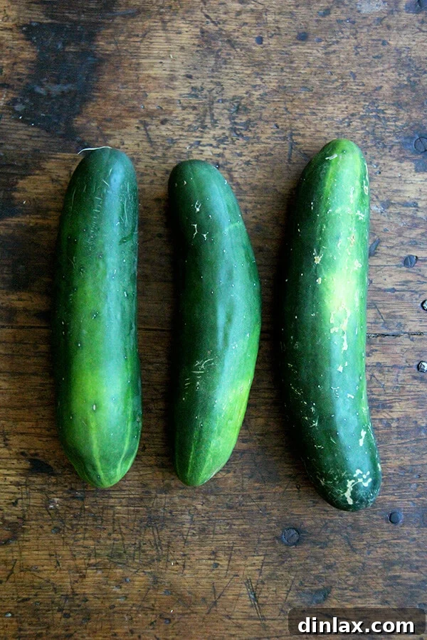 cucumbers for the salad