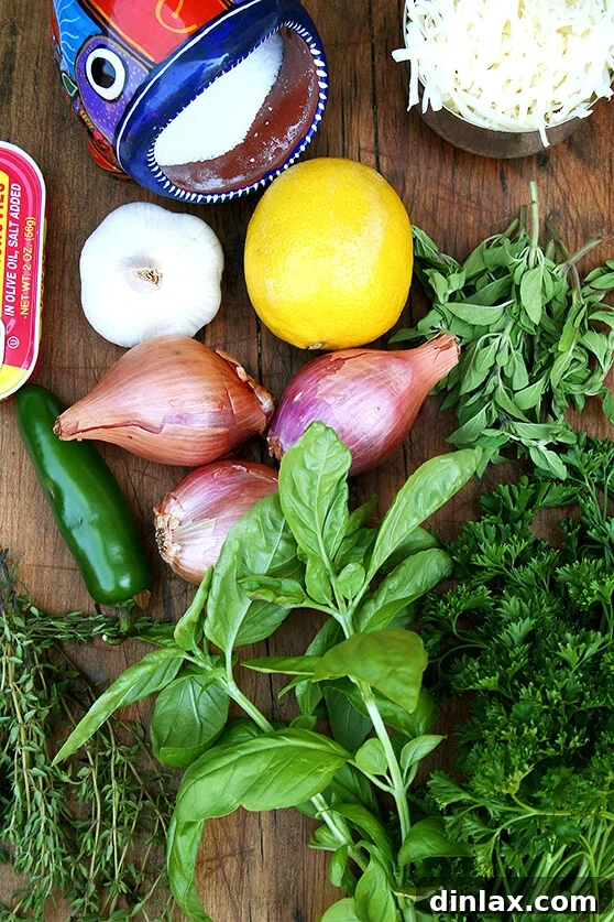 Mise en Place for Gratin Mise en Place: All ingredients for the Summer Squash Gratin are prepped and ready.