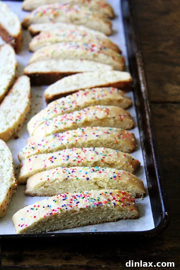 Perfectly baked Mandel Bread with Marzipan & Sea Salt: Aromatic, Soft, and Irresistible Close-up of golden-brown Mandel bread with marzipan and sea salt, sliced and ready to serve.
