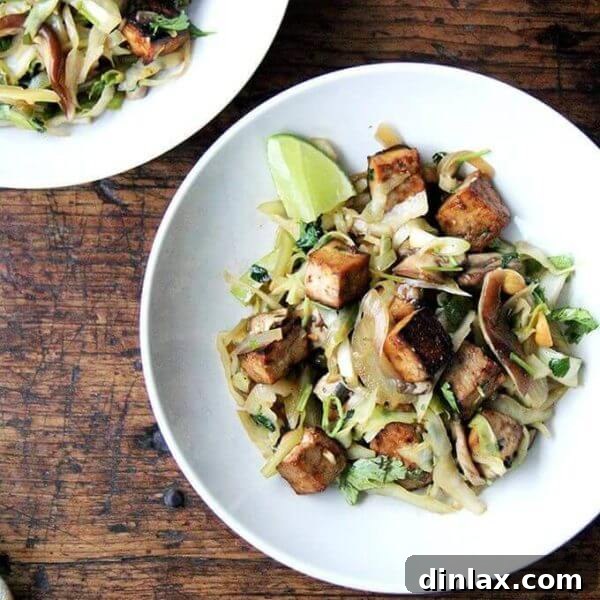 Cabbage Pad Thai-ish, a delightful noodle-free take on the classic dish.