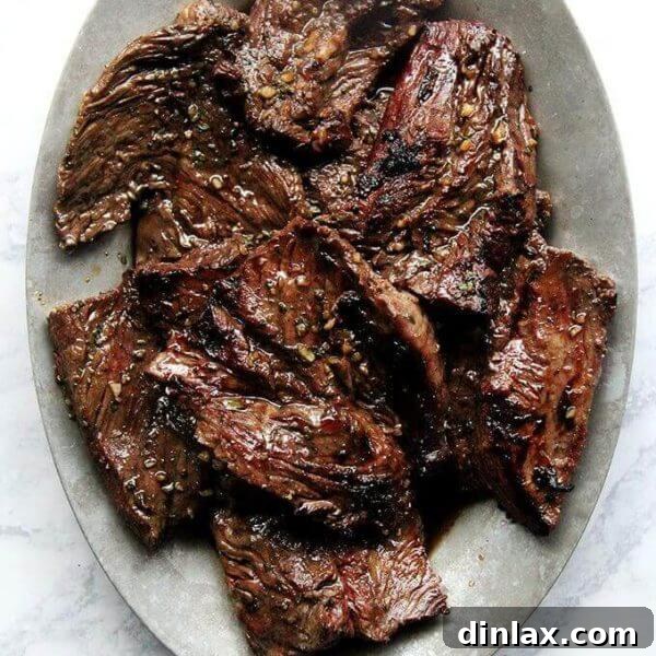 grilled hanger steak