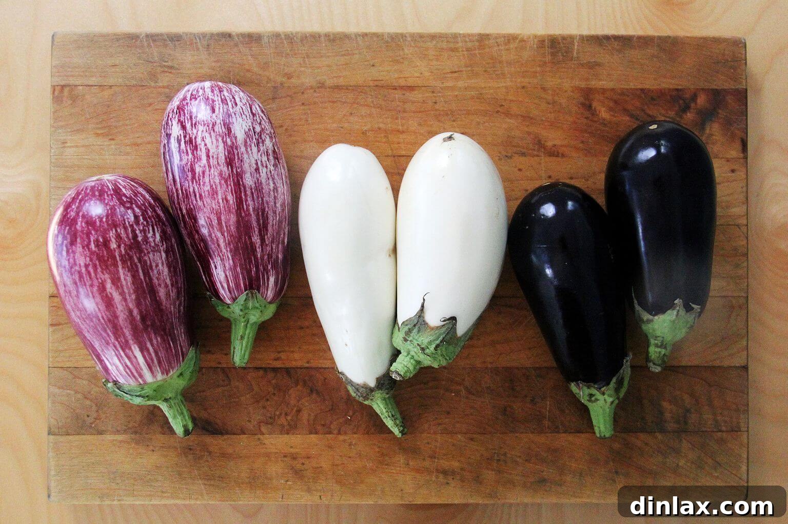 Eggplant on a board.