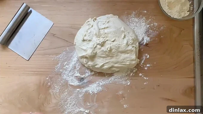 Mastering Sourdough: A Step-by-Step Homemade Journey 13 Sourdough on a countertop, ready for shaping.