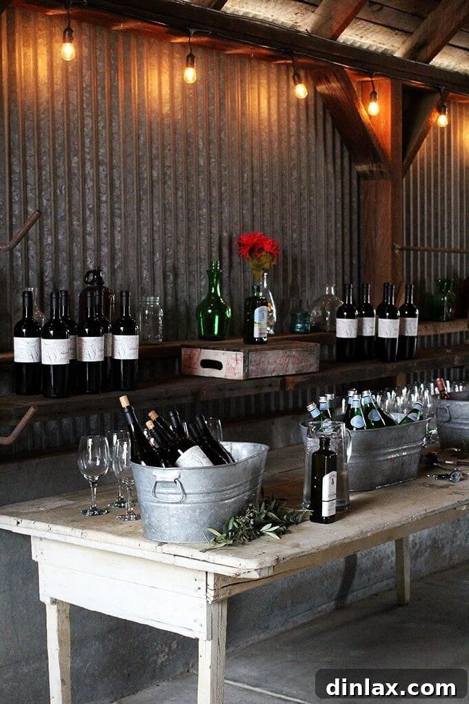 California Olive Ranch The 2017 Olive Harvest 10 A beautiful barn dinner setup at Reimann Ranch, featuring products from Rancho Llano Seco, highlighting the local culinary scene.
