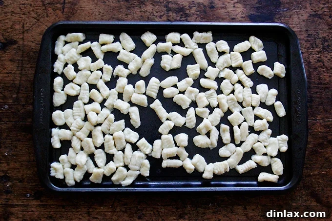 A wider shot of the table setting with the delicious gnocchi.