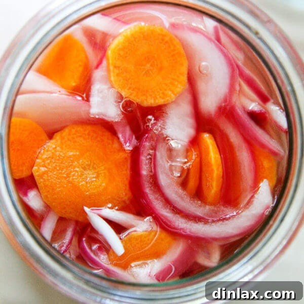 A jar of simple refrigerator pickles.