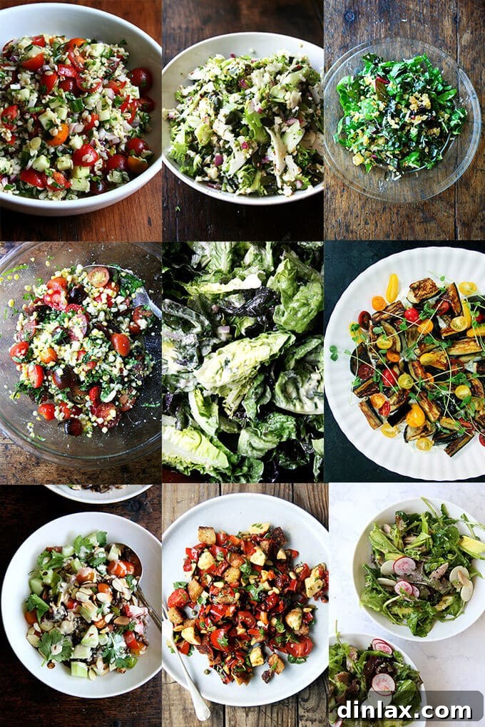 Fresh, vibrant salad with mixed greens, colorful vegetables, and a light dressing, ideal for healthy eating.