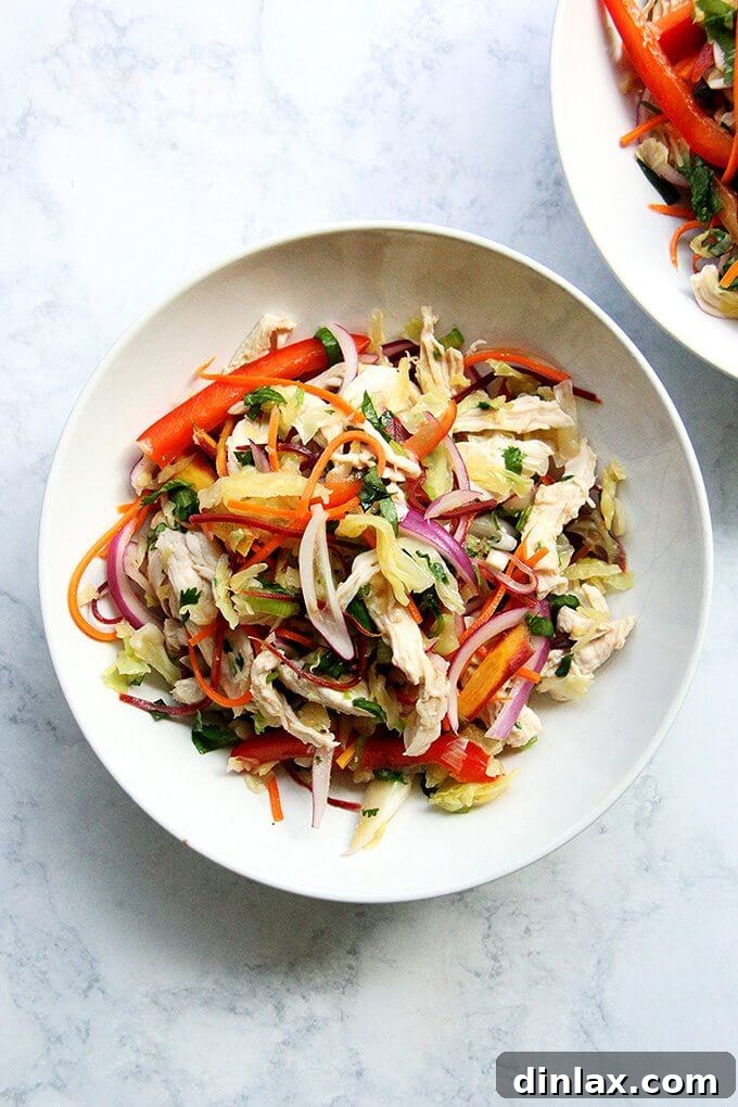 Thai-style massaged cabbage slaw, bursting with refreshing Asian flavors.