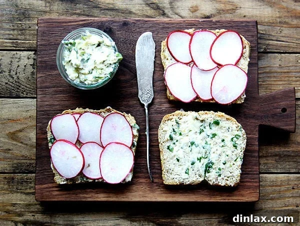 Elegant radish and turnip tartines with rich anchovy butter, perfect for an appetizer or light meal