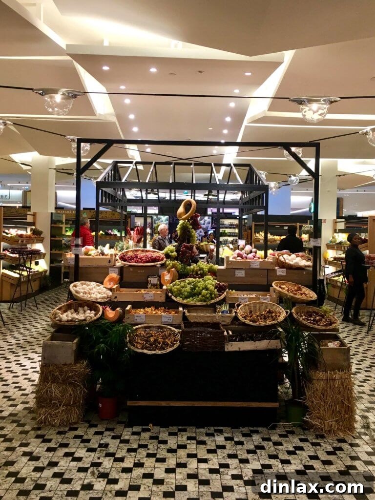 Parisian Gems 46 The stunning interior of La Grande Épicerie de Paris, a gourmet food hall.