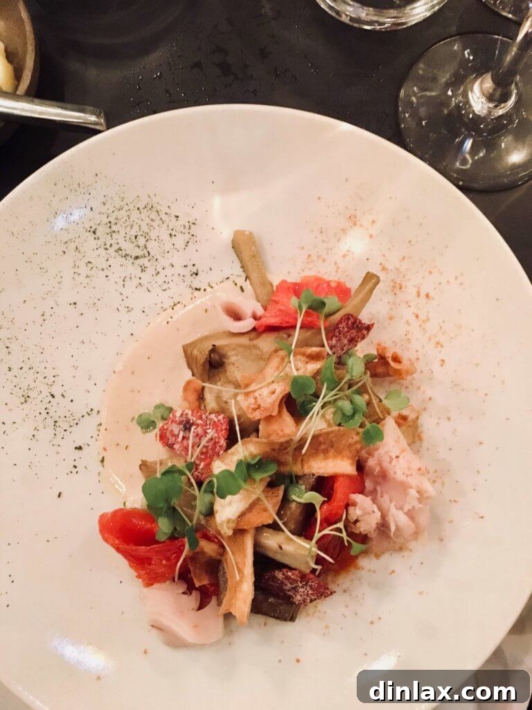 Parisian Gems 67 Another exquisite course from Racines des Prés, highlighting delicate flavors.