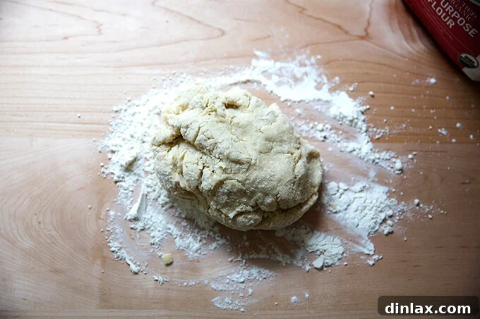 Chinese Steamed Scallion Twists 5 Chinese steamed scallion bun dough on a floured counter top, being kneaded.