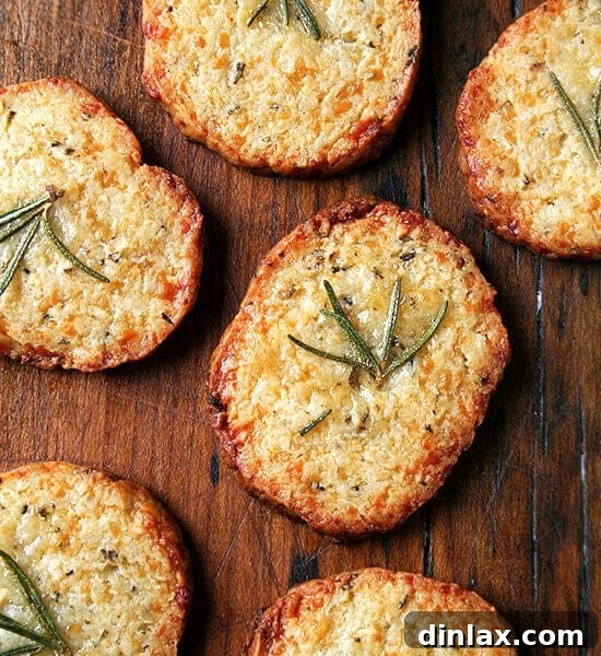 Rosemary-Parmesan crackers