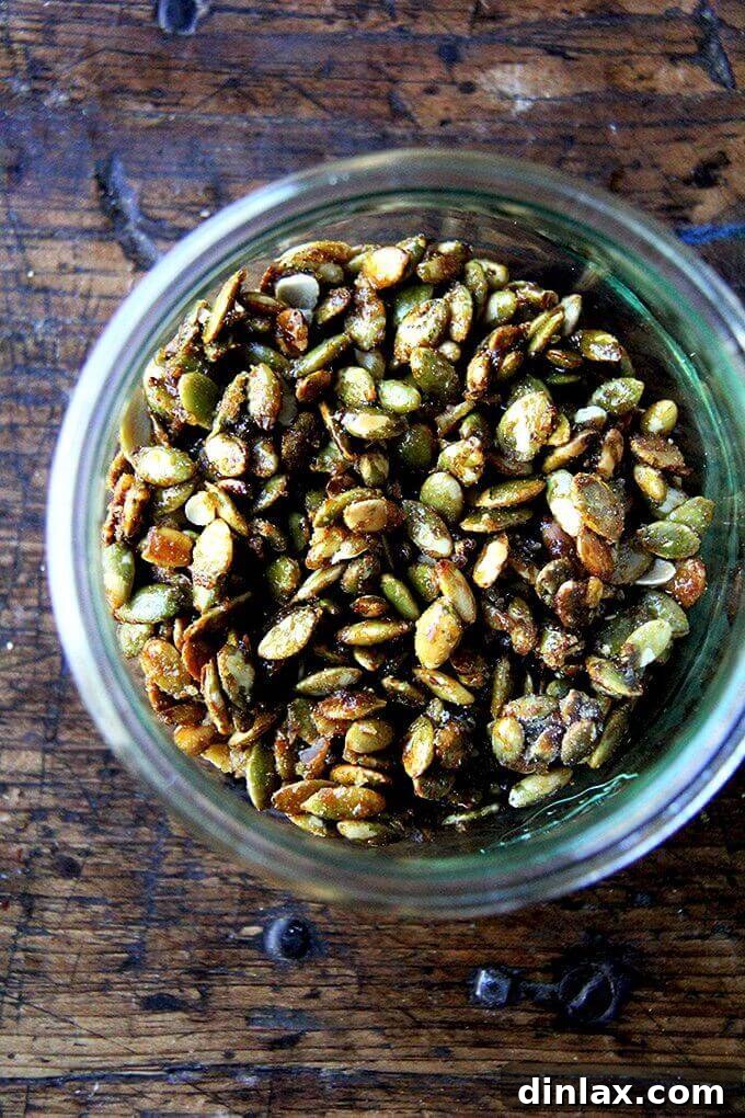 15 Savory Homemade Gifts for Every Season 6 Sweet and salty, addictive candied pepitas, perfect for snacks or salad toppings.