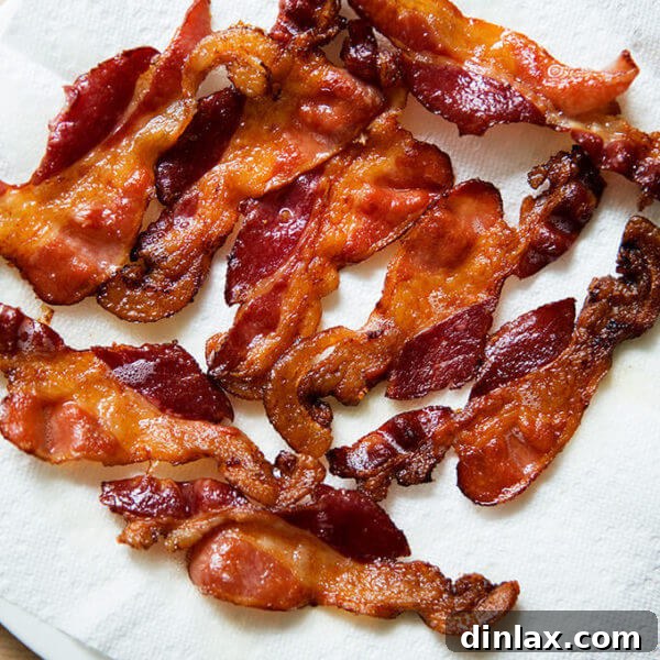 Crispy oven-baked bacon on a sheet pan