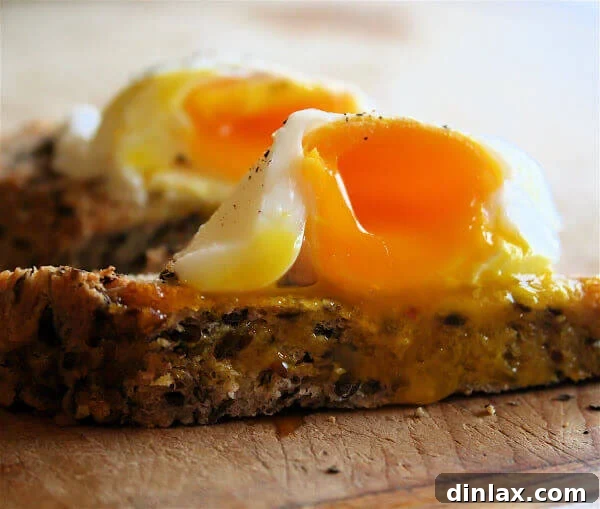 Healthy quinoa and flax bread sliced, ideal for toast.