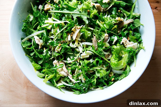 Finished plate of Leftover Roast Chicken Salad