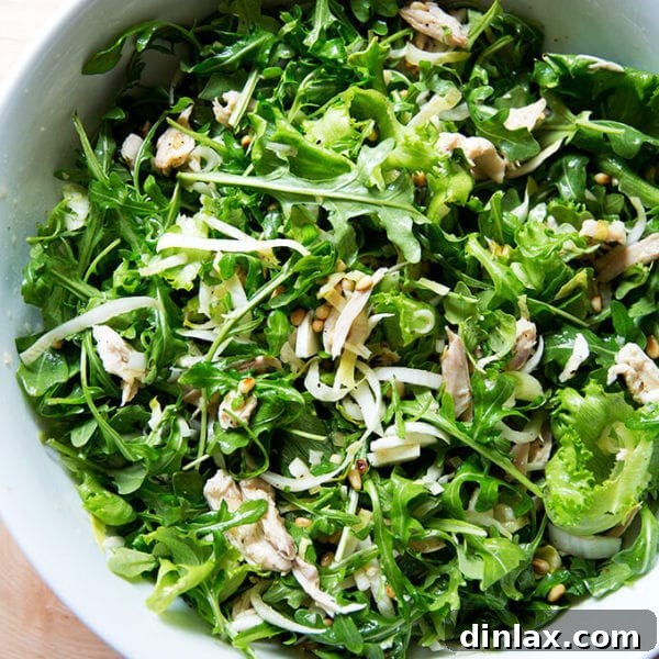 Leftover Roasted Chicken Salad with Fresh Greens