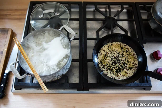 Sichuan Chili Express 6 How to make Chinese noodles with chilies, scallions, and cabbage.