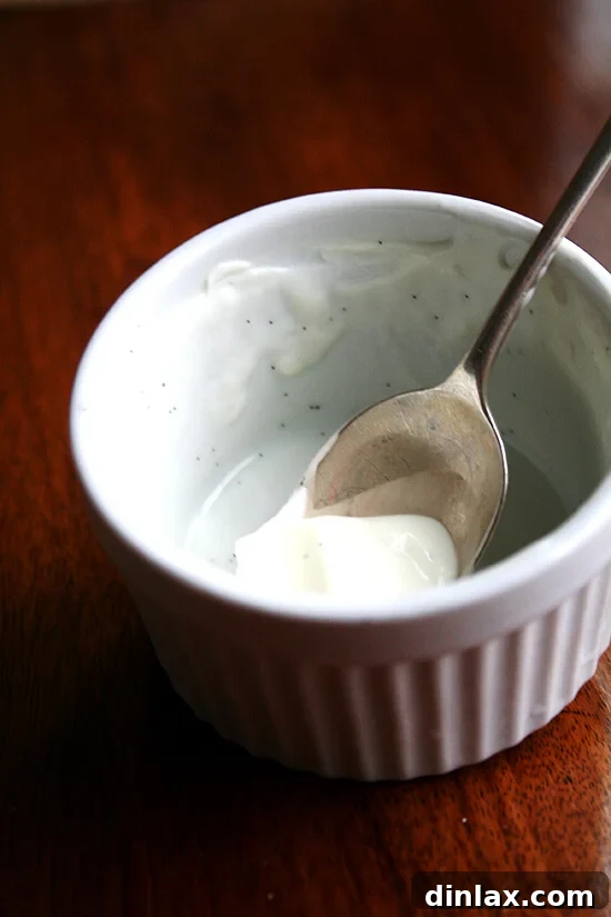 Empty ramekin, symbolizing the anticipation of a delicious panna cotta dessert.