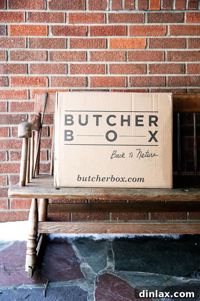 ButcherBox: Ethical Meats Straight to Your Door 2 A ButcherBox delivery box filled with premium, humanely raised meats, ready to be unboxed in a kitchen setting. A convenient way to get high-quality protein delivered to your door.